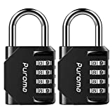 Puroma 2 Pack Combination Lock 4 Digit Outdoor Waterproof Padlock for...