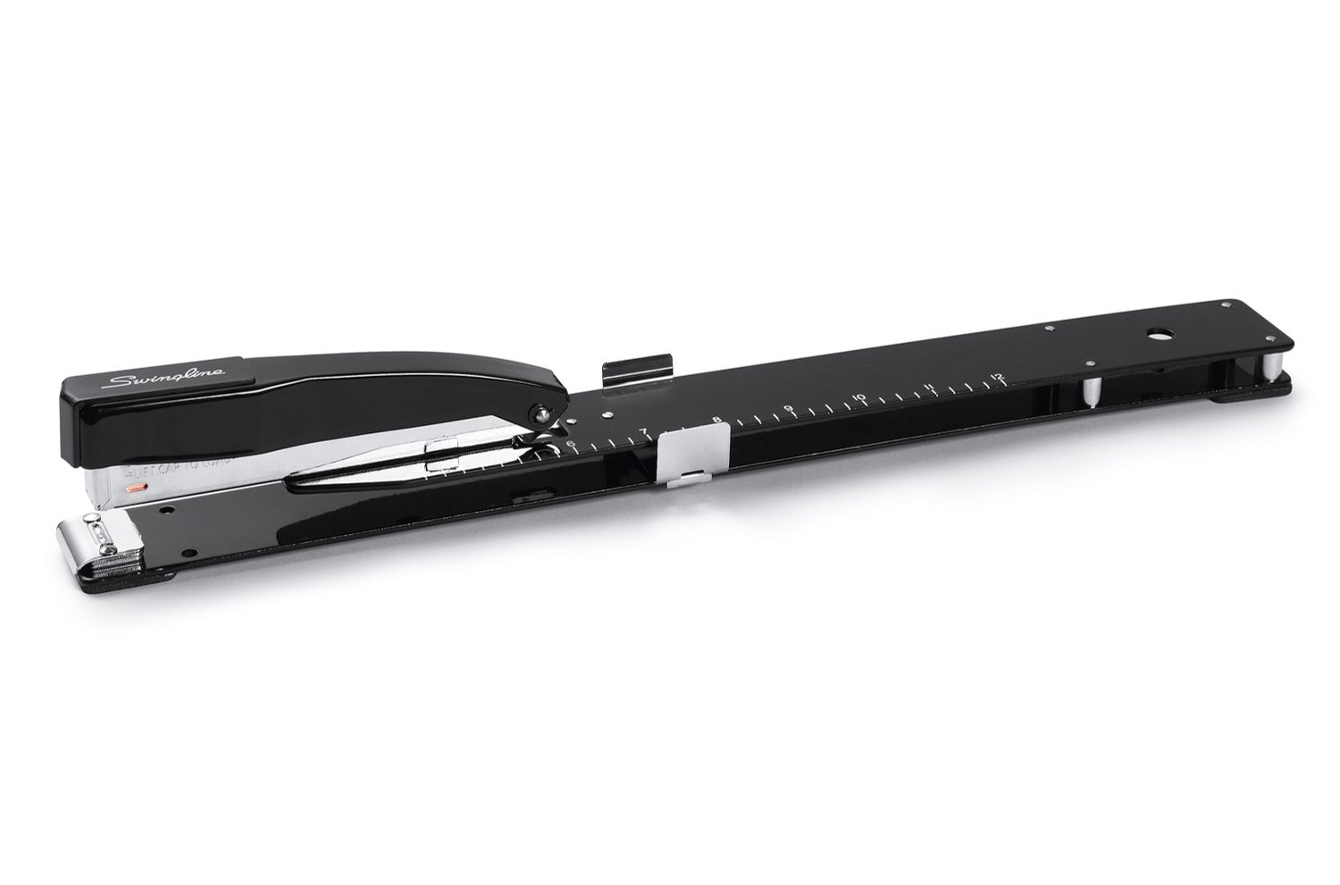 Swingline Long Reach Stapler with Built-in Ruler and Adjustable Locking Paper Guide