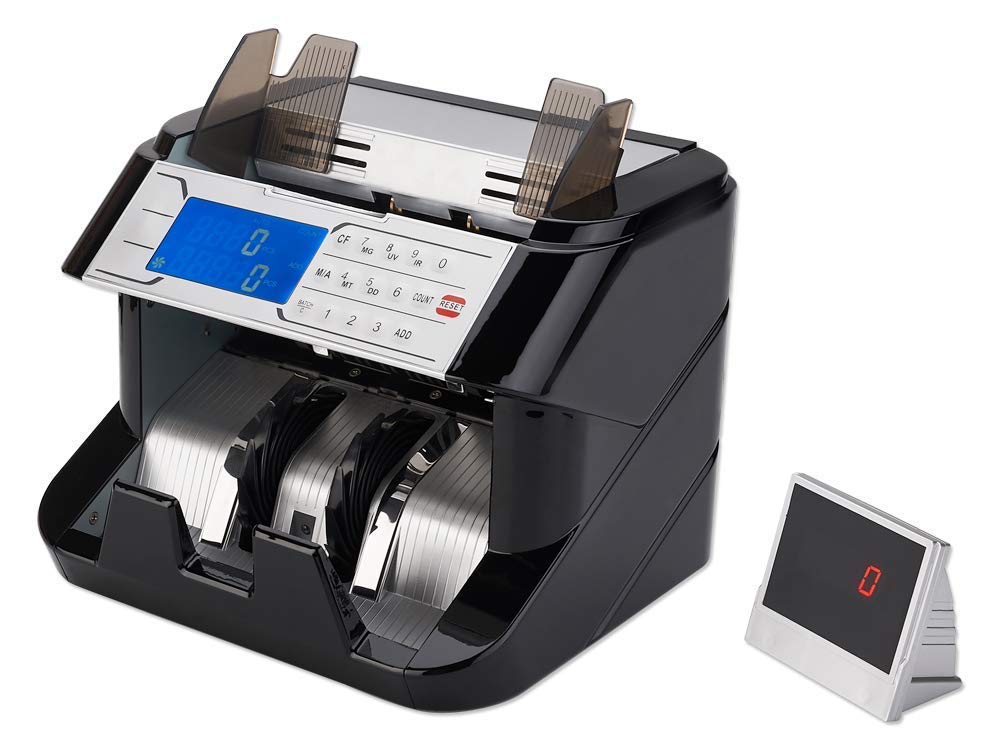 GStar Money Counter with UV/MG/IR/MT/DD Counterfeit Bill Detection Plus External Display and 2 Year Warranty