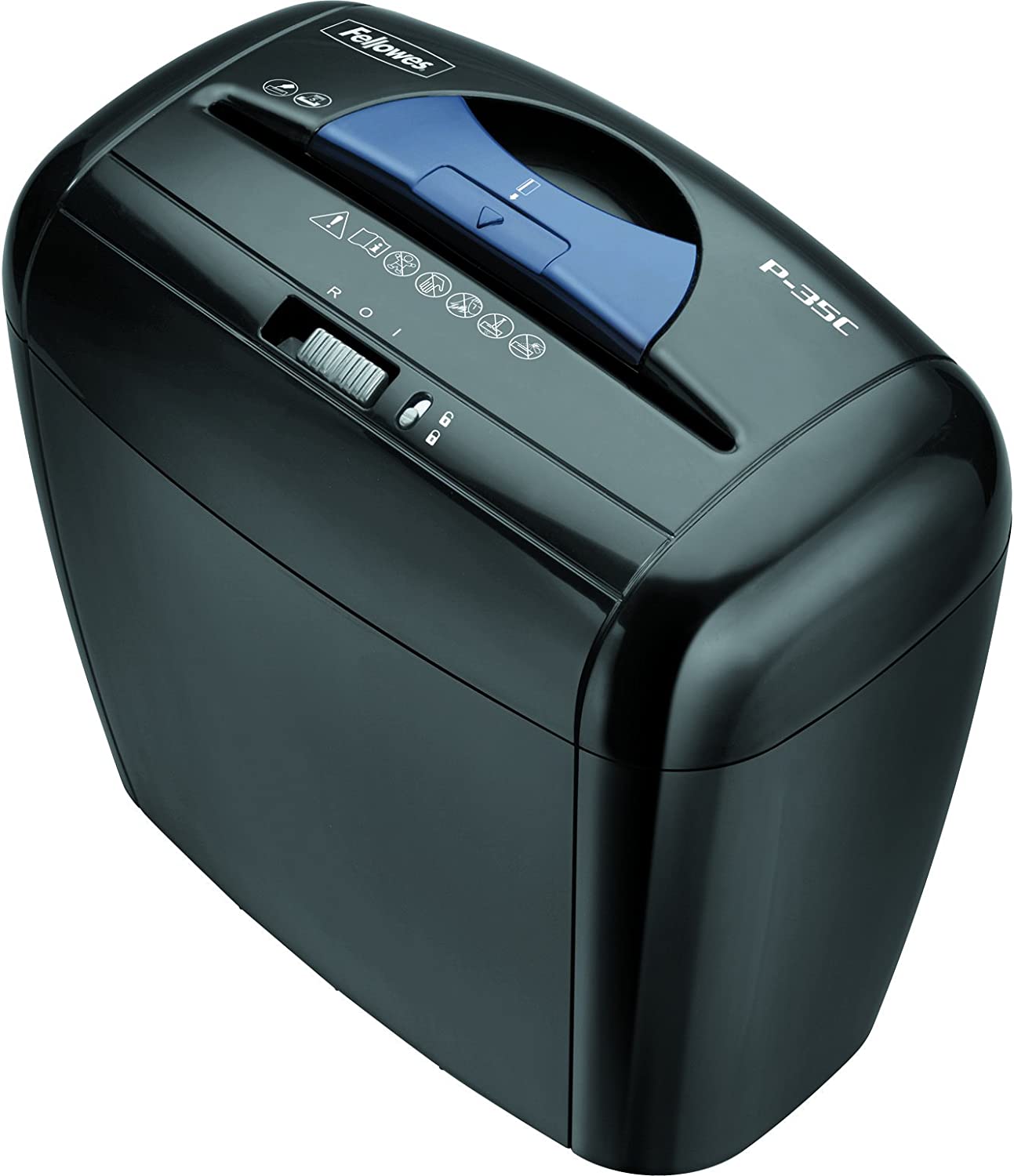 Fellowes Powershred P-35C 5-Sheet Cross-Cut Paper and Credit Card Shredder with Safety Lock