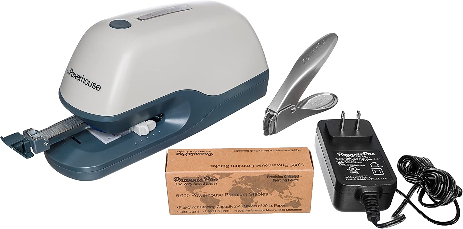 PraxxisPro Electric Stapler Heavy Duty Professional Office Stapler for Home, School and Business for 2 to 40 sheets